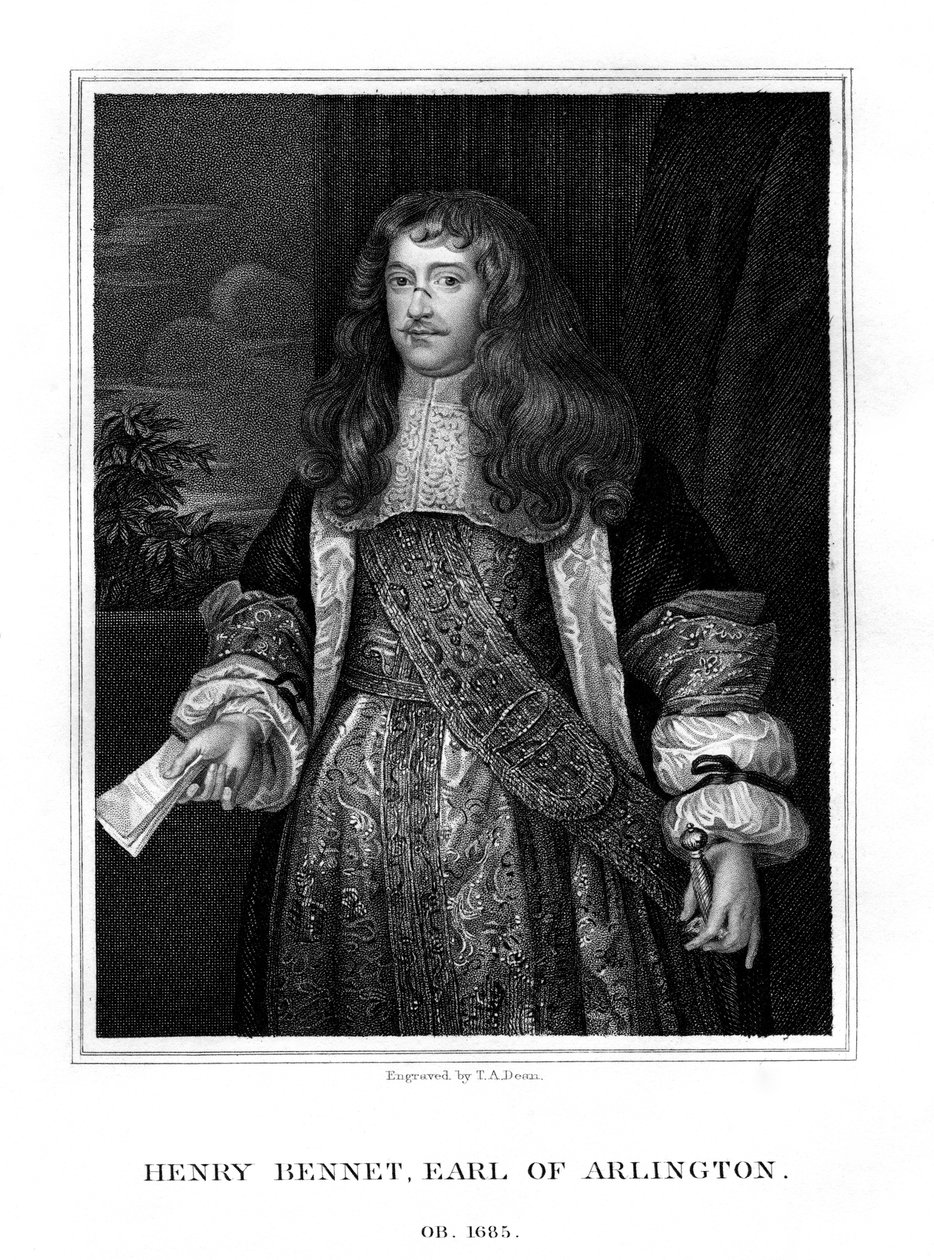 Henry Bennet, 1. hrabě z Arlingtonu, anglický státník, 1828. od T. A. Dean