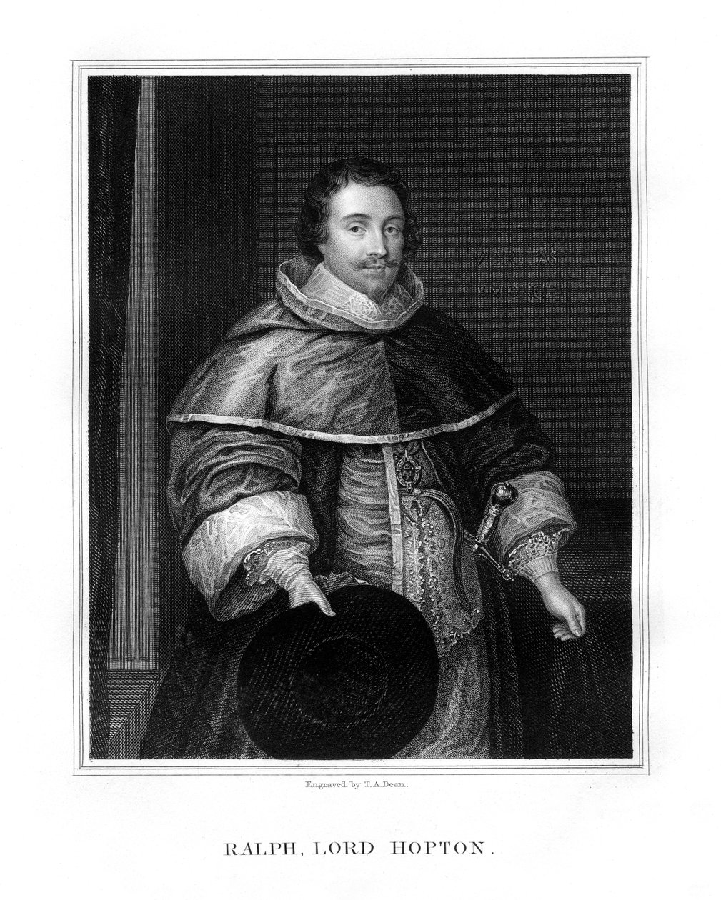 Sir Ralph, Lord Hopton, anglický voják, 1827. od T. A. Dean