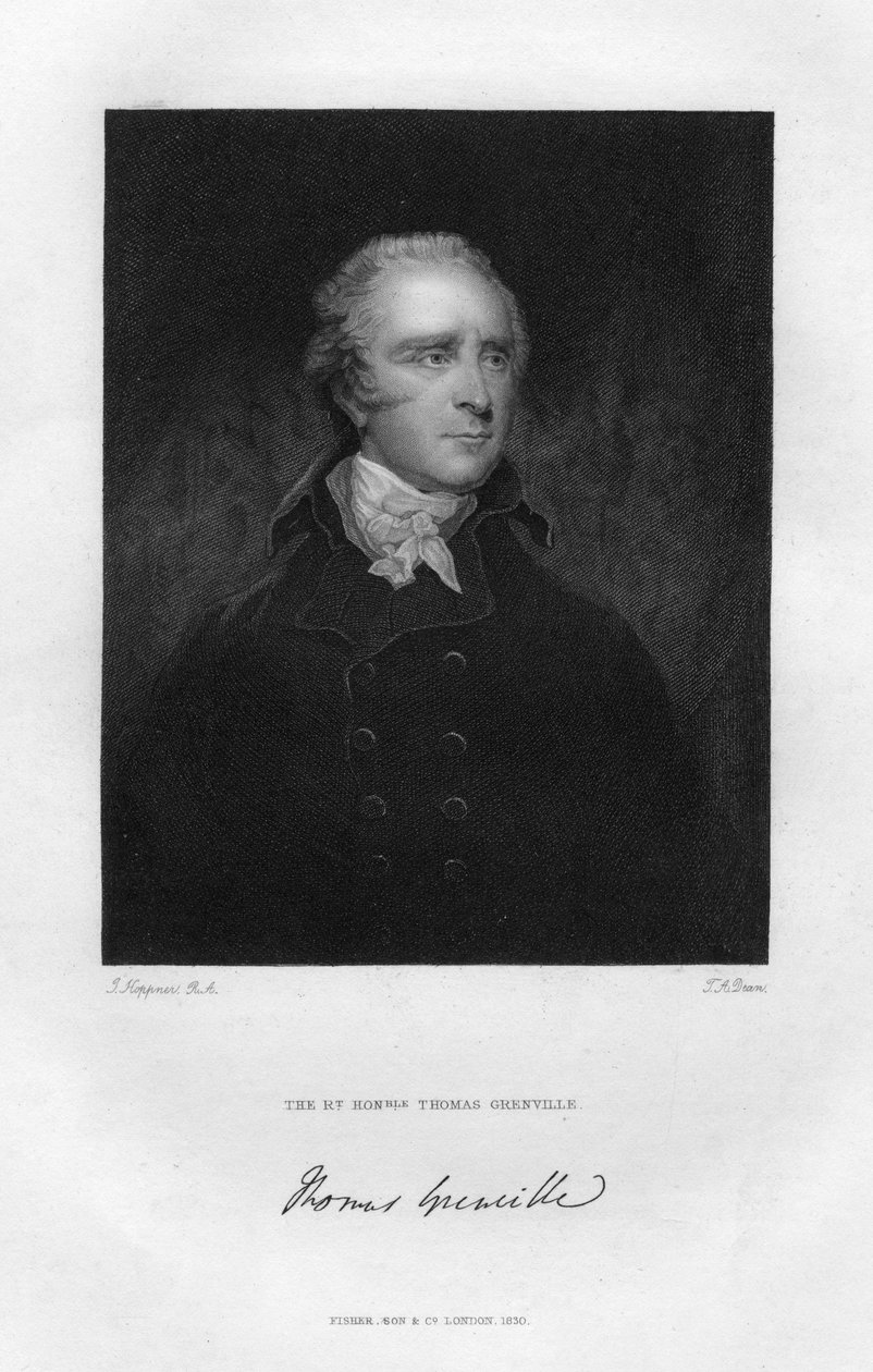 Thomas Grenville 1755-1846, britský politik a bibliofil, 19. století. od T. A. Dean