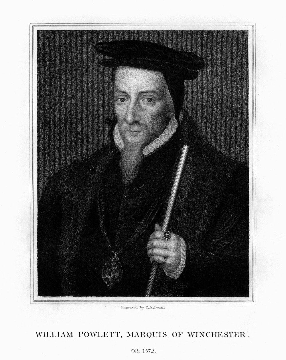 William Paulet, 1. markýz z Winchesteru, anglický státník, 1828. od T. A. Dean