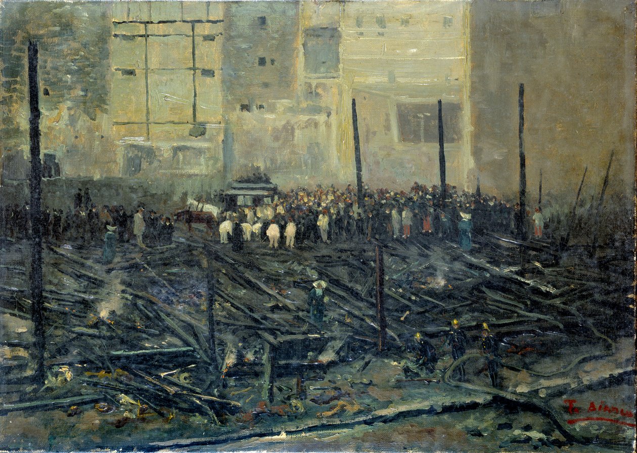 Bazar lásky po požáru 4. 5. 1897 Malba T. Bianca (19. století) 1897 Paříž, Musee Carnavalet od T. Bianco