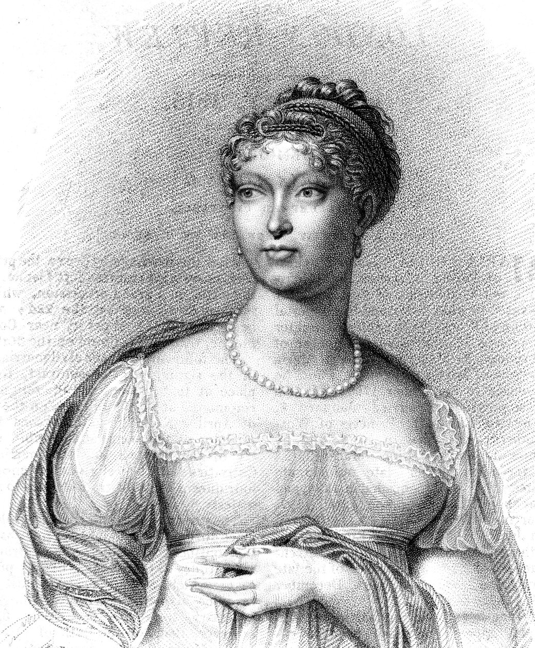 Marie Louise, vévodkyně z Parmy, druhá manželka Napoleona Bonaparta, 1815. od T Blood