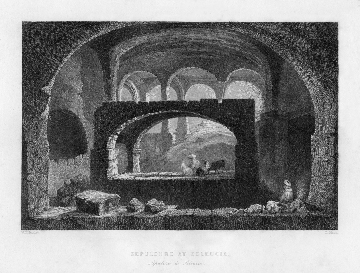 Hrob v Seleucia, Mezopotámie, Irák, Írán, 1841. od T Dixon