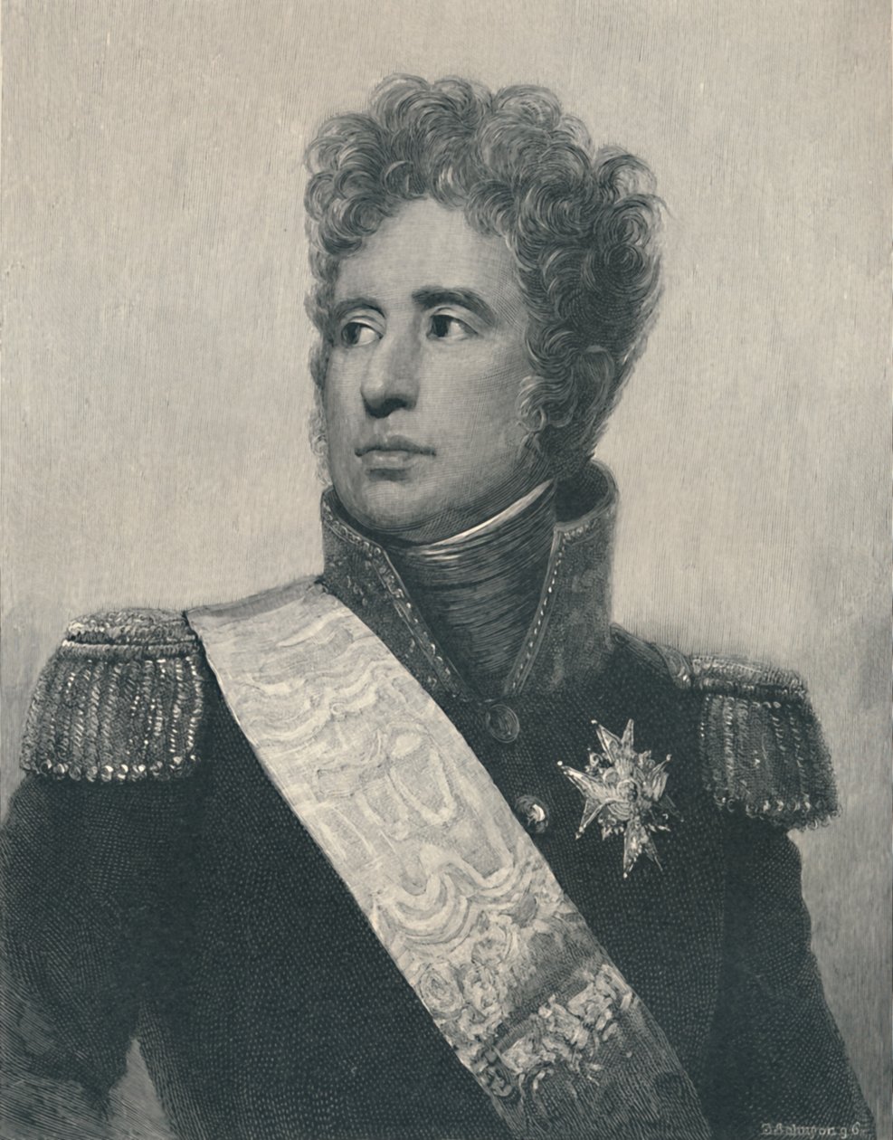 Jacques-Alexandre-Bernard Law, markýz z Lauristonu, c1810, 1896 od T. Johnson