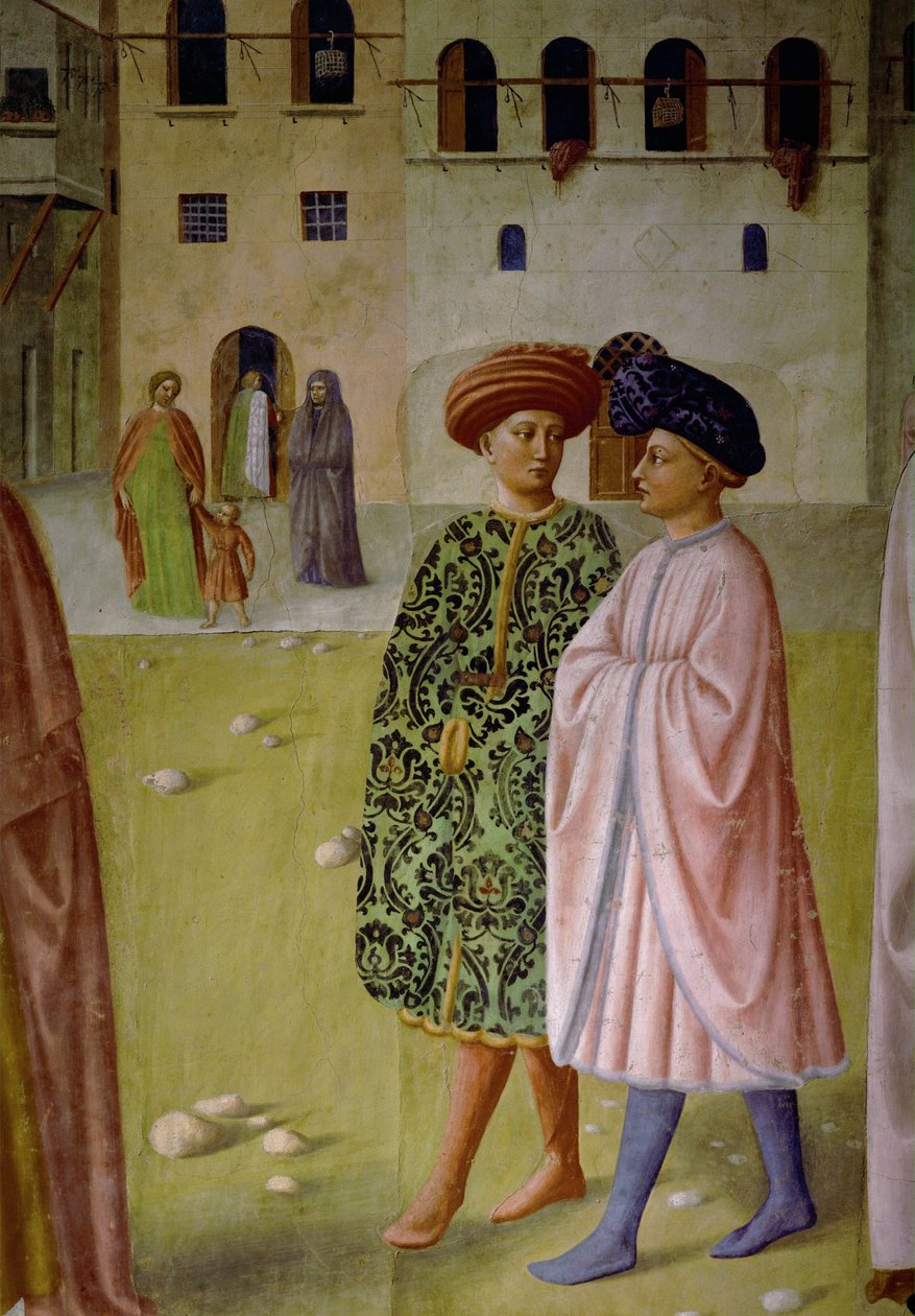 Dva florentští pánové od T. & Masolino T. (1383-1447) Masaccio