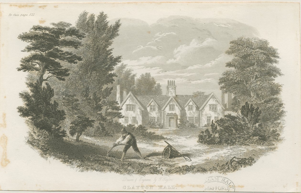 Fenton - Clayton Hall: ocelorytina, nd [c 1840] (tisk) od T Taylor
