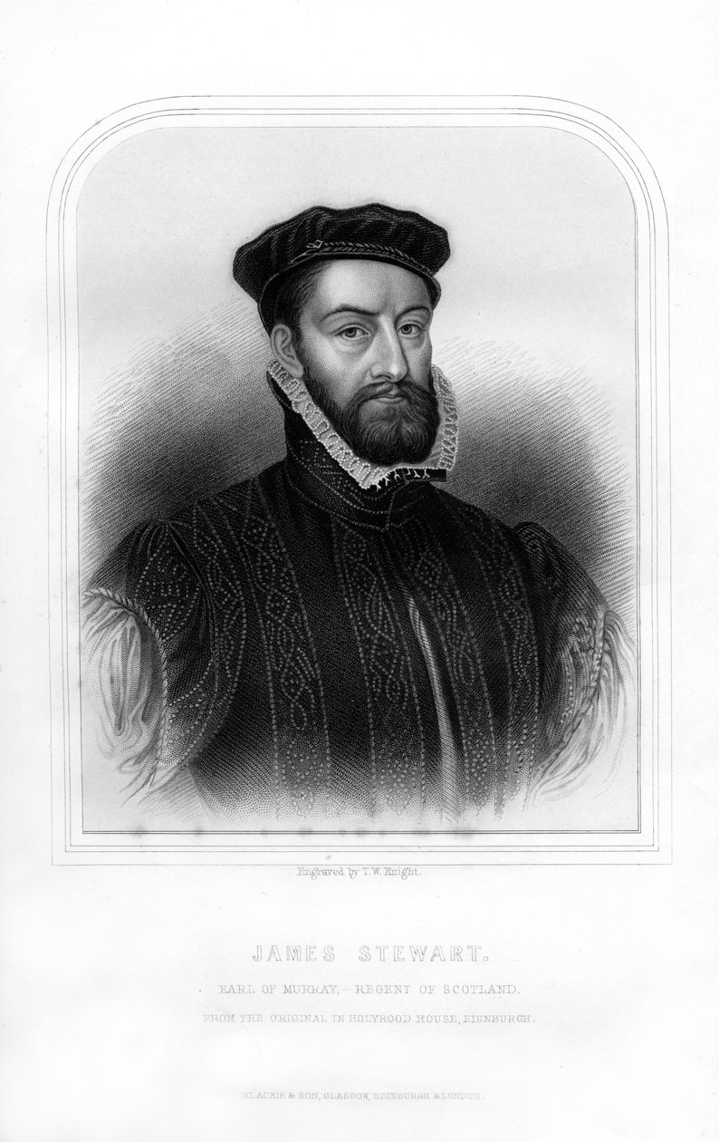 James Stewart, 1. hrabě z Moray, regent Skotska, 1870 od T. W. Knight