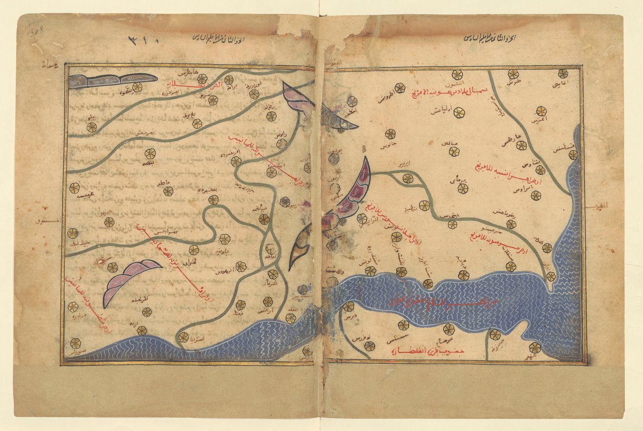 Severní Francie a Belgie od Tabula Rogeriana
