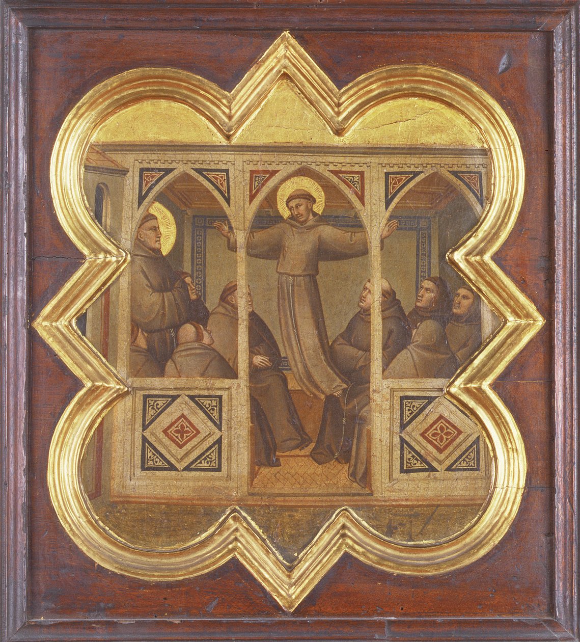 Zjevení sv. Františka jeho následovníkům (tempera na panelu) od Taddeo Gaddi