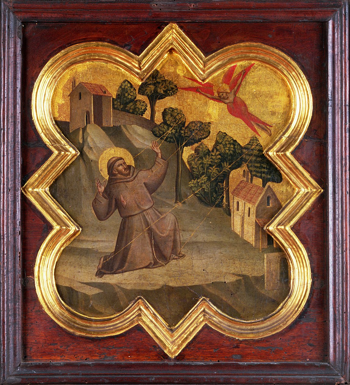 Svatý František přijímá stigmata (tempera na panelu) od Taddeo Gaddi