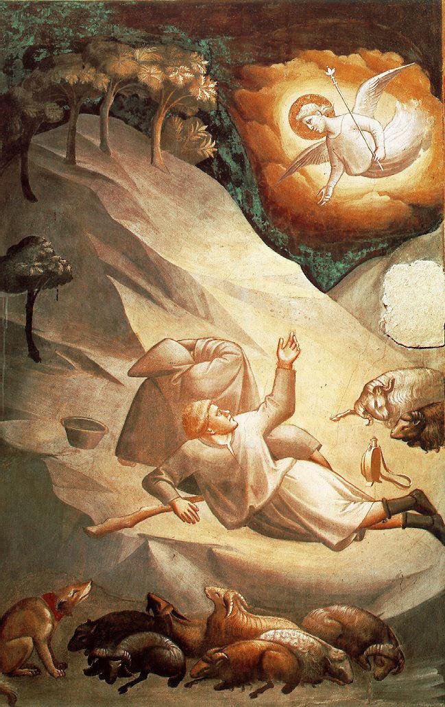 Andělské zvěstování pastýřům od Taddeo Gaddi