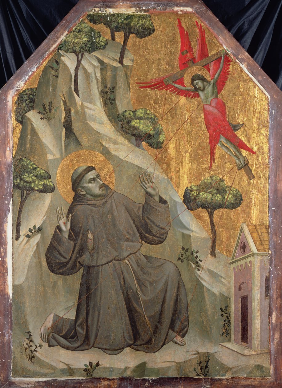 Stigmatizace sv. Františka, kolem 1325-1330 (tempera na panelu) od Taddeo Gaddi