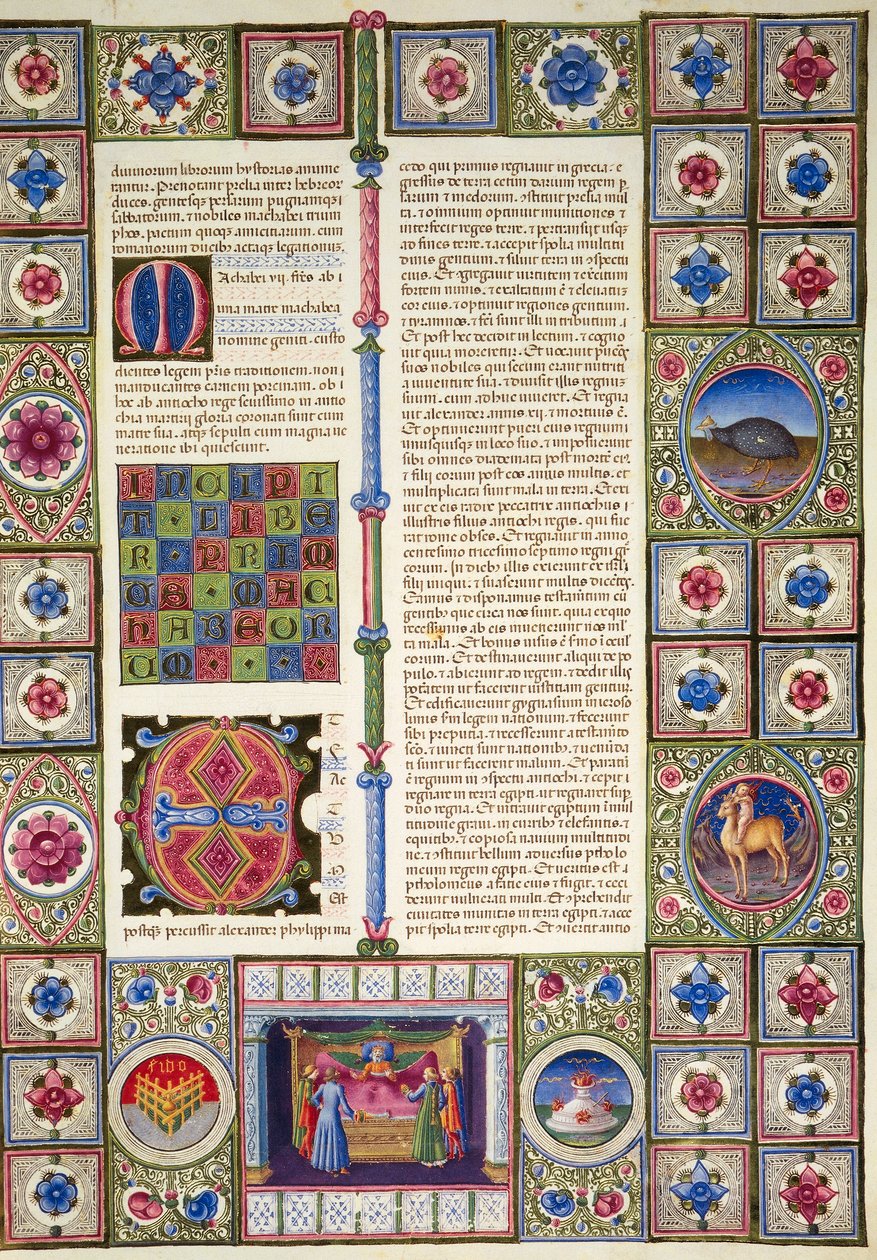 Incipit z Knihy proroka Haggaie, z II. dílu Bible z Borso d
