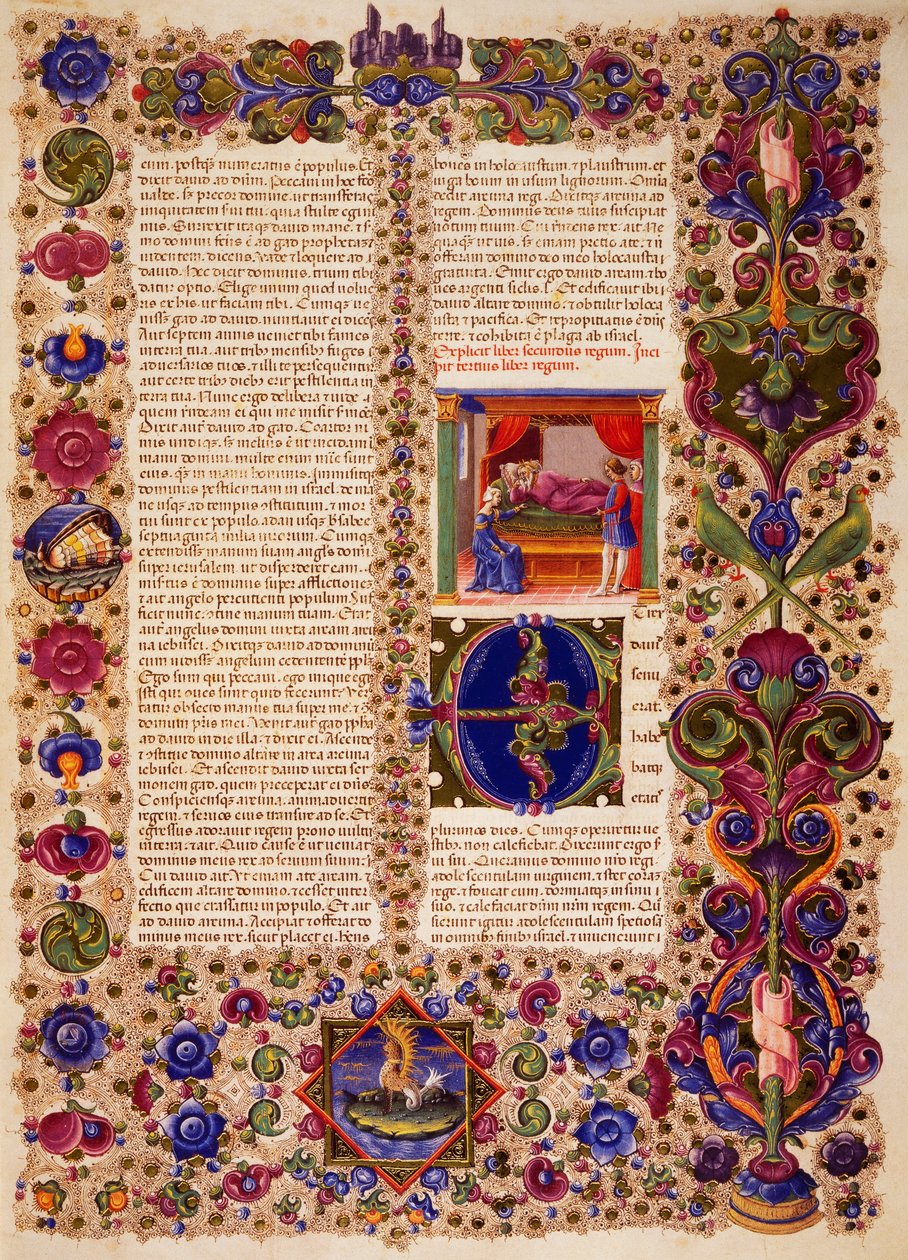 Incipit z první Knihy králů, z I. dílu Bible z Borso d