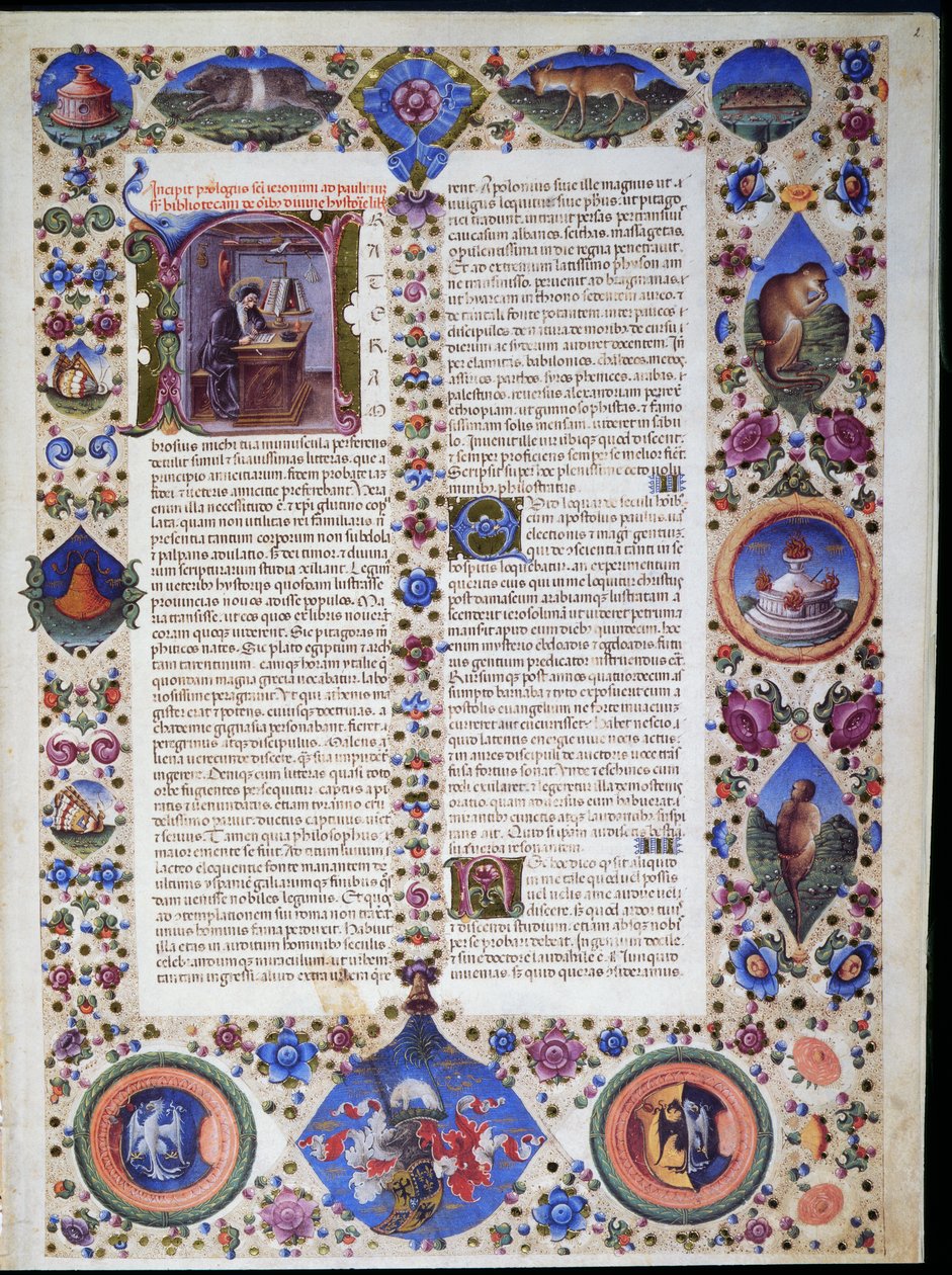 Prolog, z prvního dílu Bible z Borso d