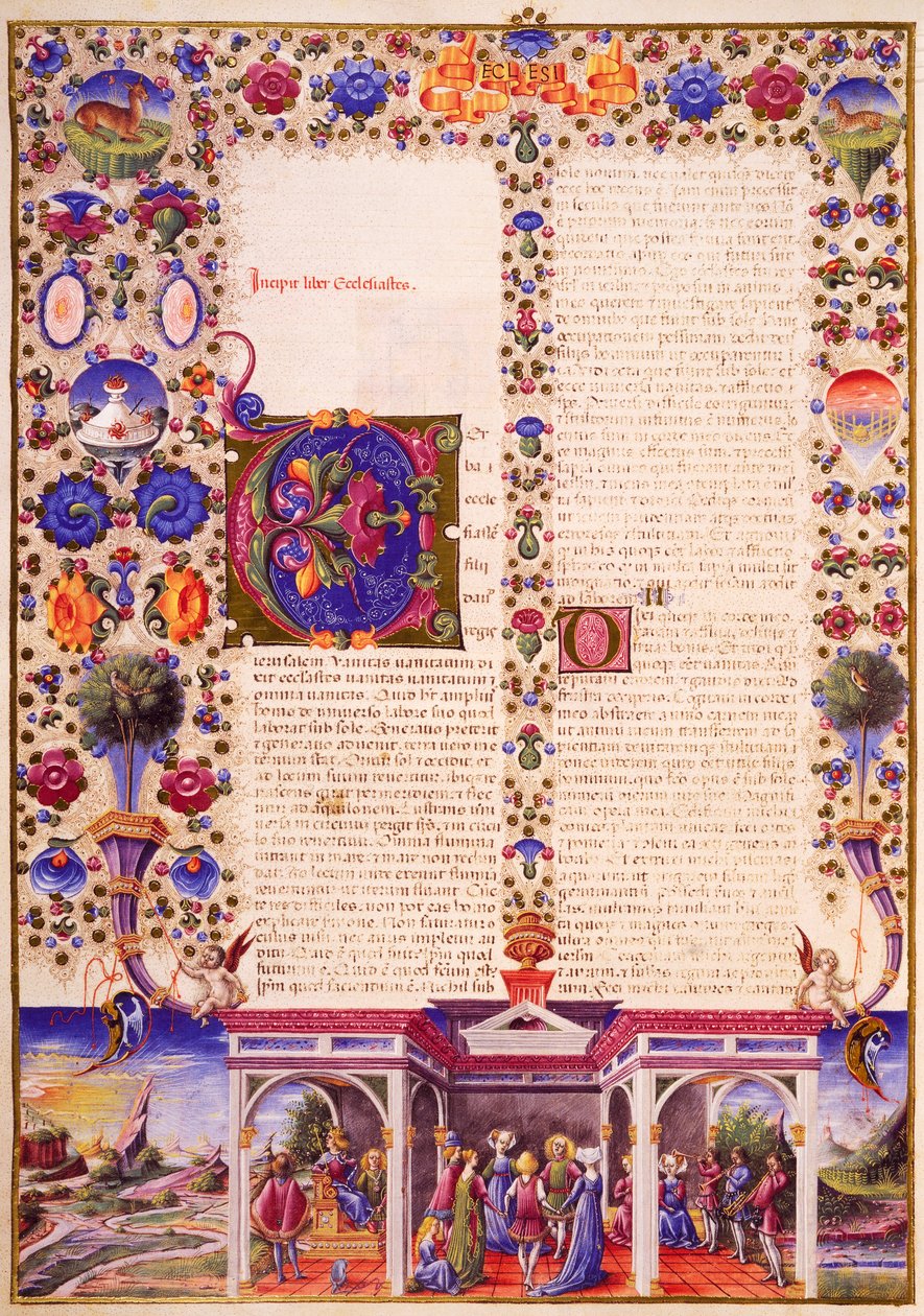 Kniha Kazatel, z I. dílu Bible z Borso d