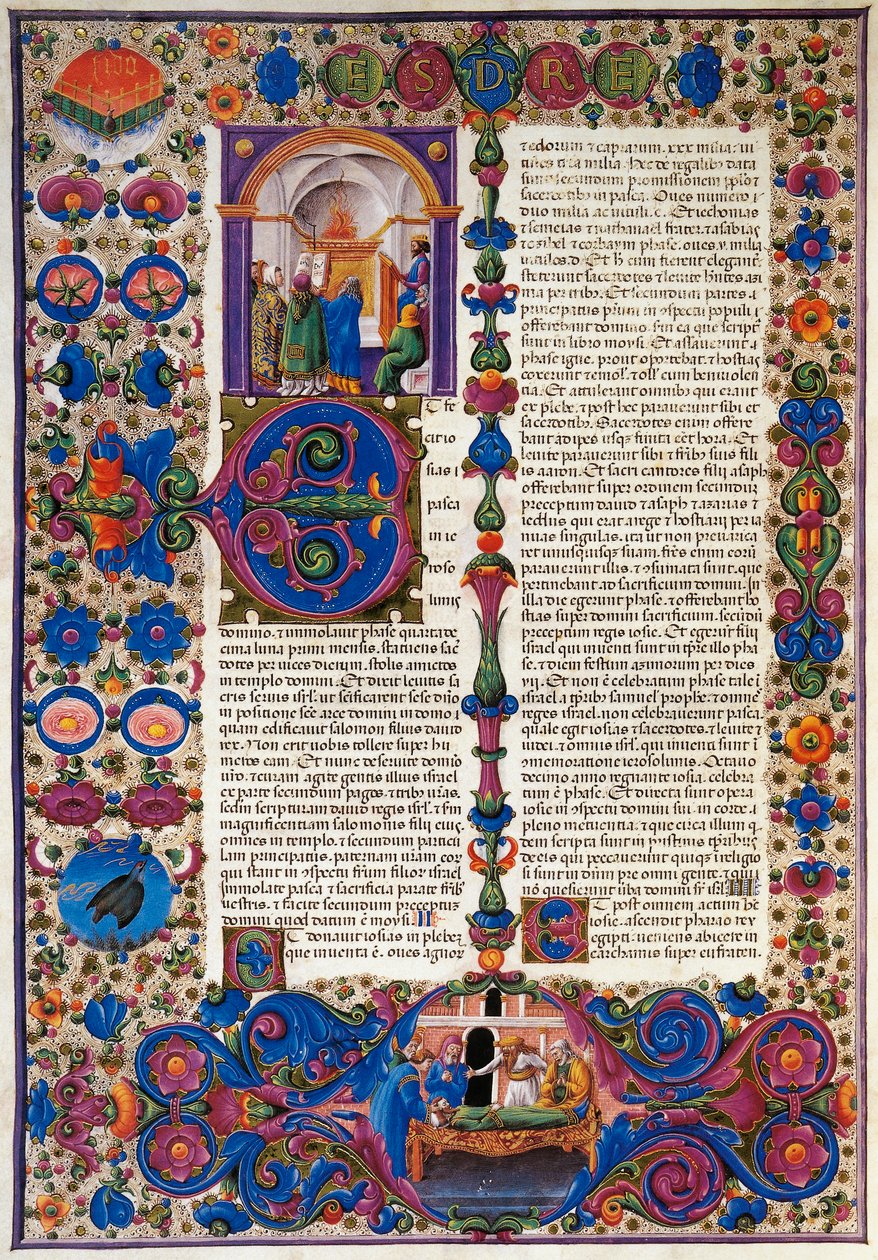 Kniha Exodus, z prvního dílu Bible Borso d