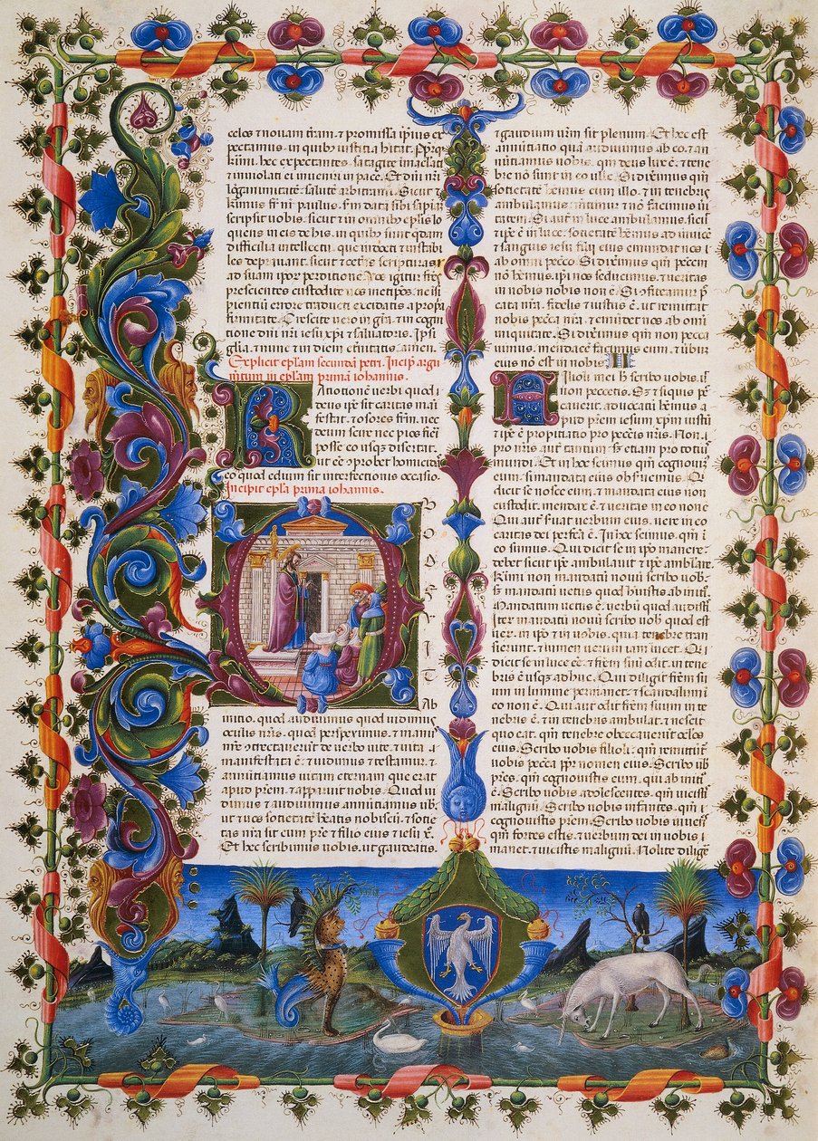 Konec Knihy Šalamounovy, z I. dílu Bible z Borso d