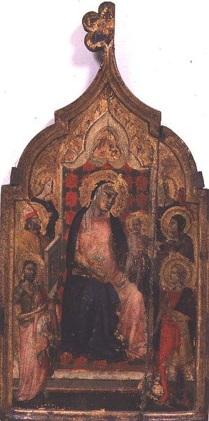 Madona s dítětem a světci (tempera na desce) od Taddeo Gaddi