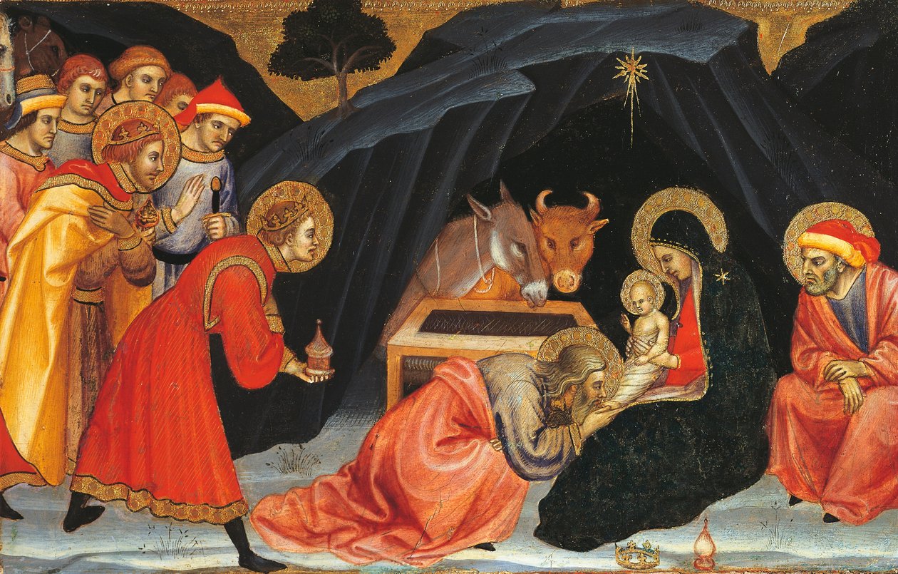 Klanění tří králů, Taddeo di Bartolo (asi 1363-1422) od Taddeo di Bartolo