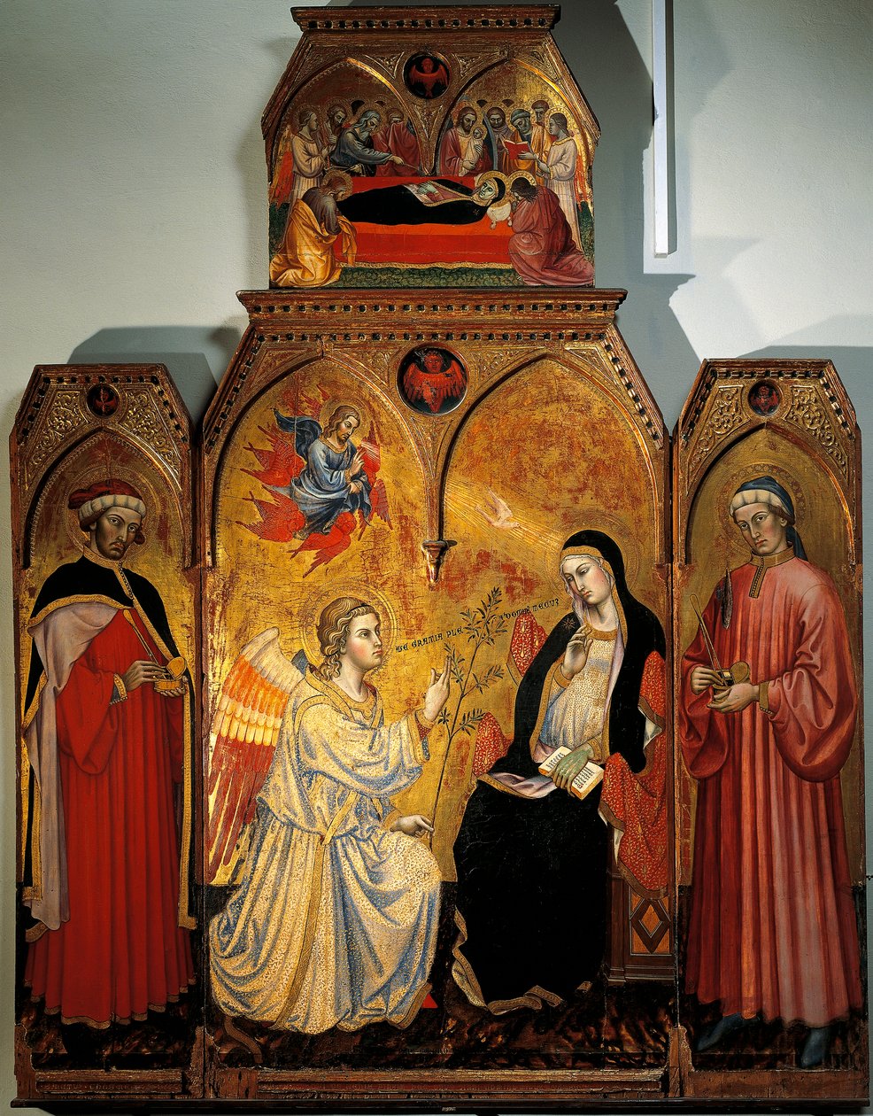 Zvěstování Marie se svatými Kosmou a Damiánem, Taddeo di Bartolo (1362-1422) od Taddeo di Bartolo