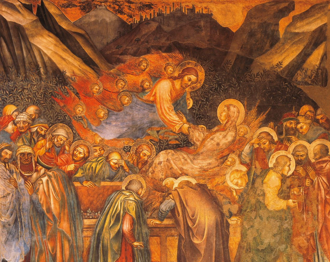 Nanebevstoupení Panny do nebe, scéna ze života Panny Marie od Taddeo di Bartolo