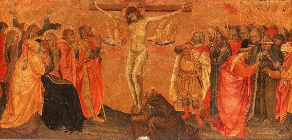 Ukřižování, panel predella (tempera na panelu) od Taddeo di Bartolo