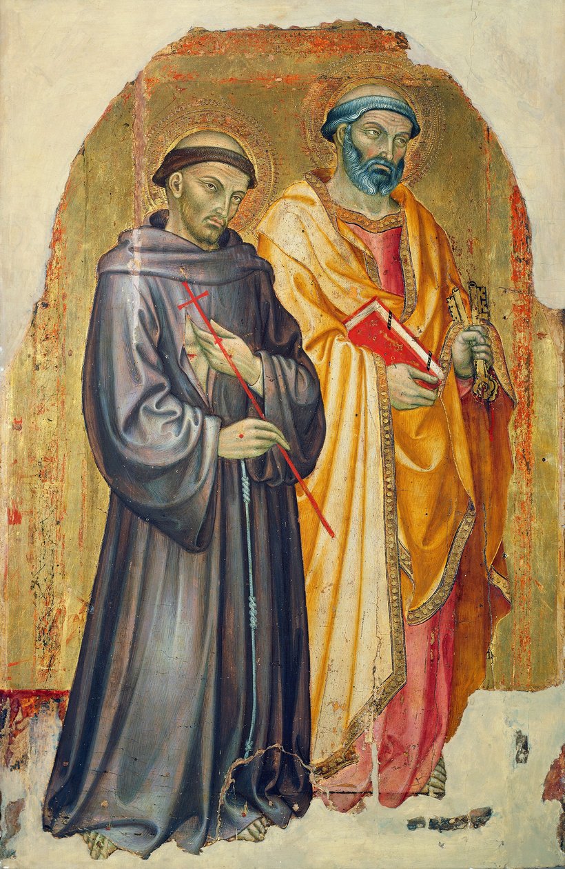 Svatý František a svatý Petr od Taddea di Bartolo (asi 1363-1422) od Taddeo di Bartolo