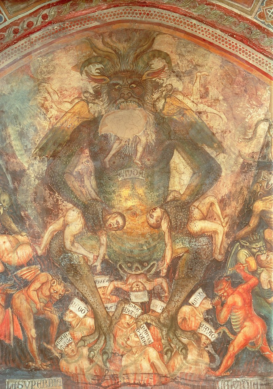 Poslední soud, detail Leviatana, kolem roku 1394 od Taddeo di Bartolo