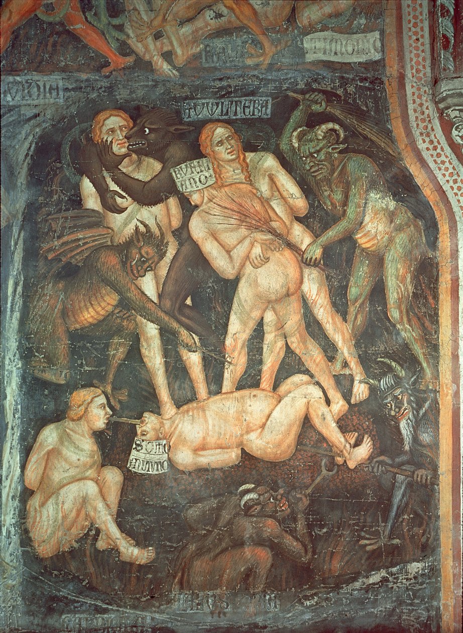 Poslední soud, detail cizoložníků, c.1394 od Taddeo di Bartolo