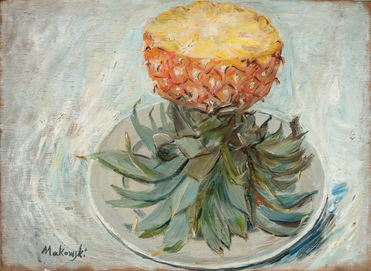 Ananas na talíři od Tadeusz Makowski