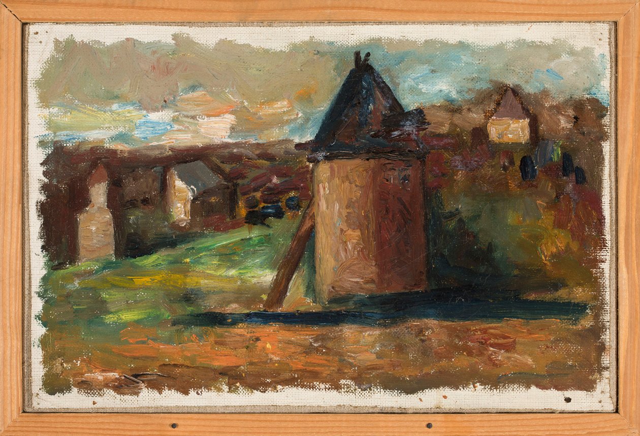 Krajina s městskými budovami od Tadeusz Makowski