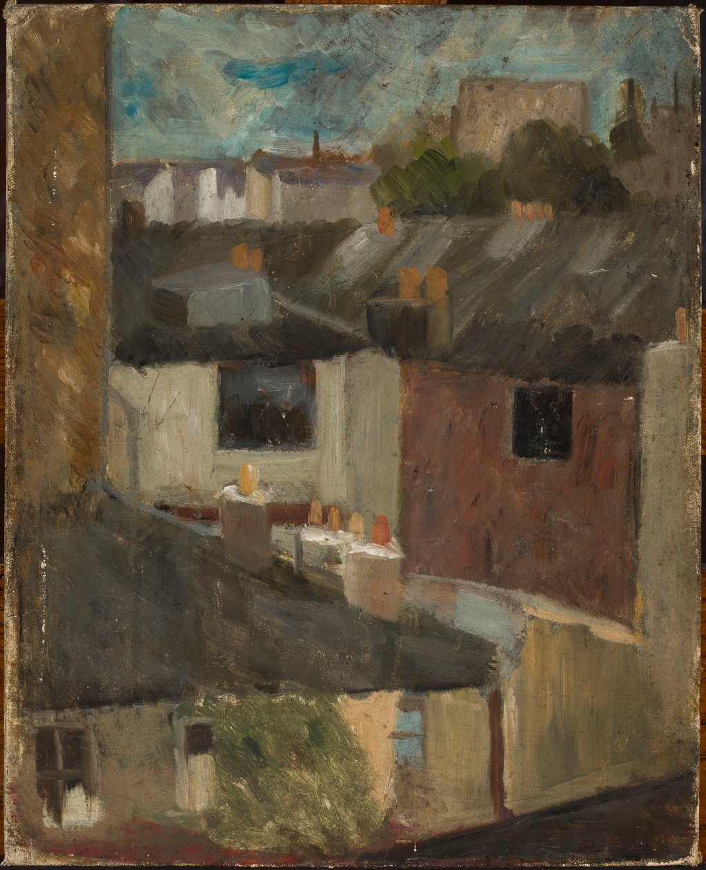 Pohled oknem ateliéru od Tadeusz Makowski