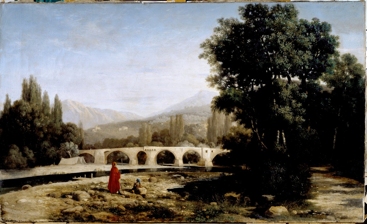 Dante a řeka Entella aneb Pasážní ilustrace očistce v „“La divina commedia““ (Božská komedie) Dante Alighieri (1265-1321) Obraz Tammar Luxoro (1824-1899) Kolem 1861 Rozm. 62x105 cm Genes, Civica Galleria d