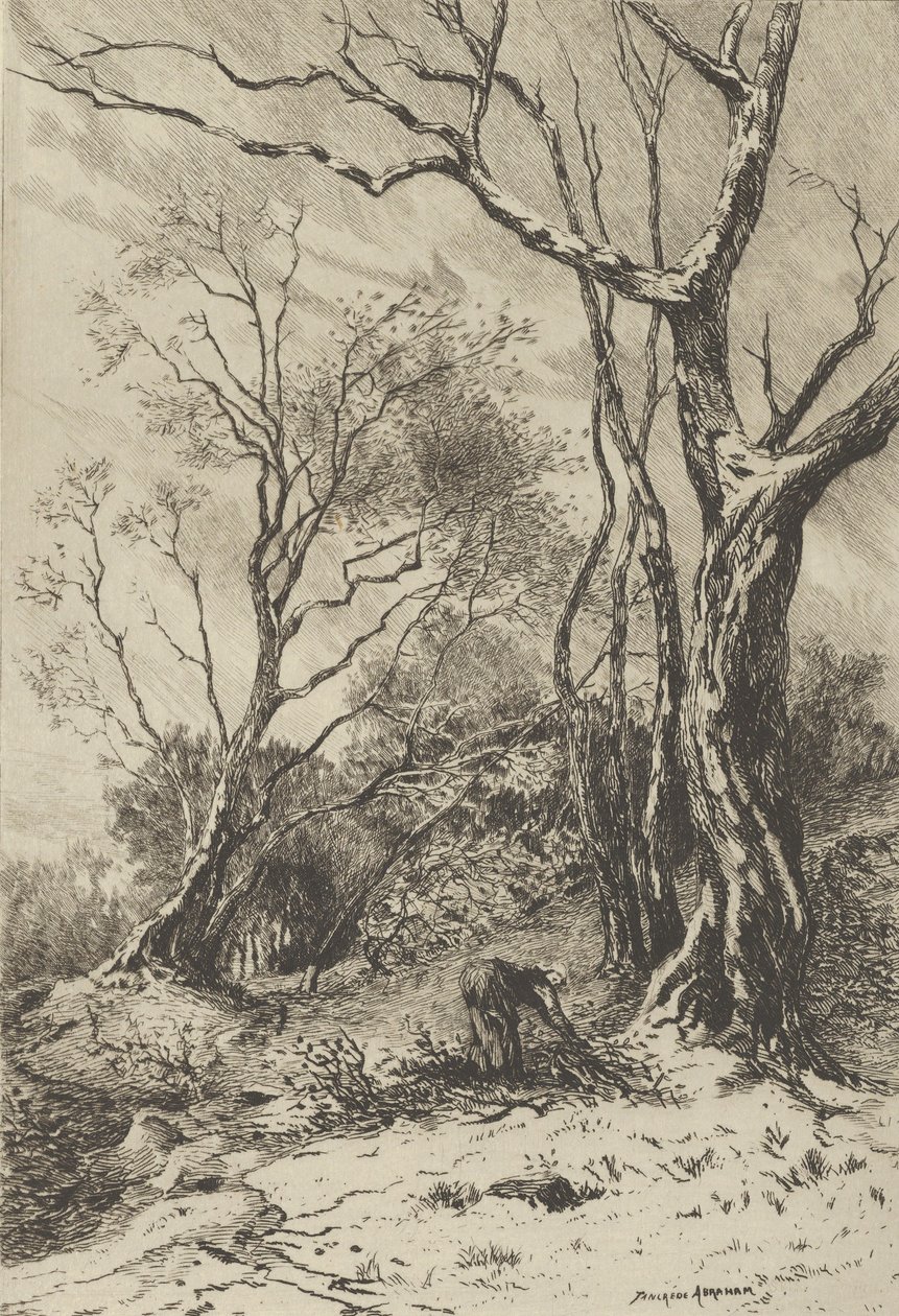 En Hiver., 19. století. od Tancrède Abraham