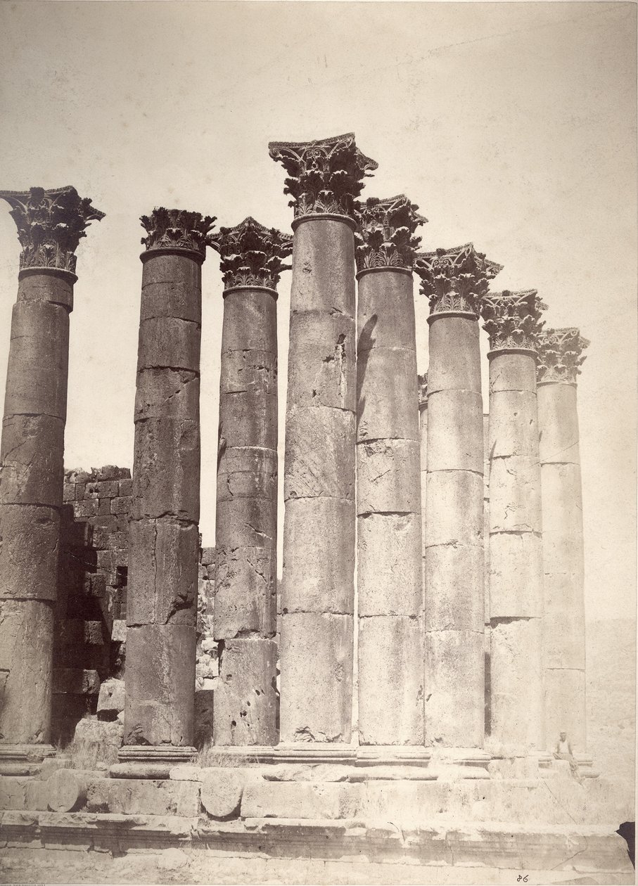 Chrám slunce, Jerash, 1875 od Tancrede Dumas