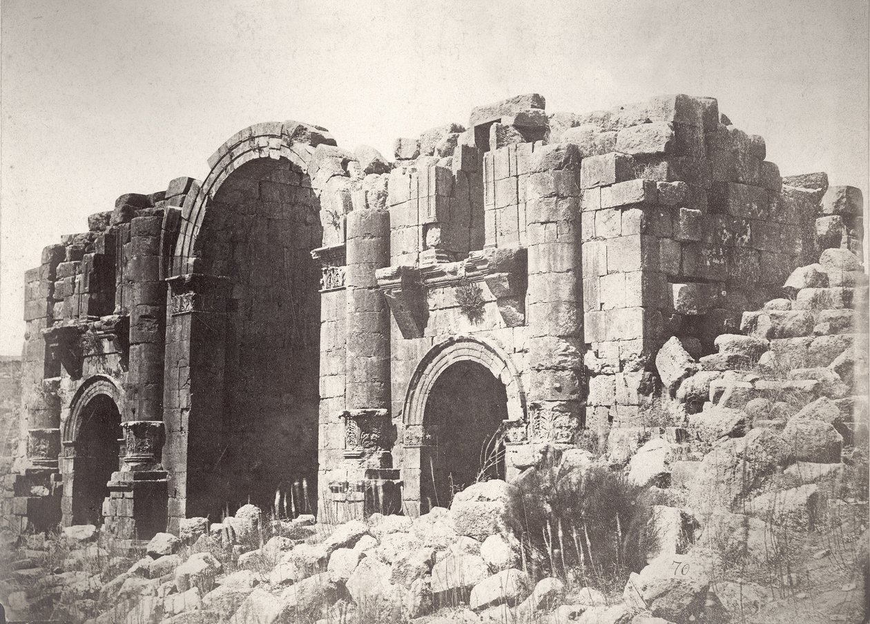 Triumfální oblouk v Jerash, z jihu, 1875 od Tancrede Dumas