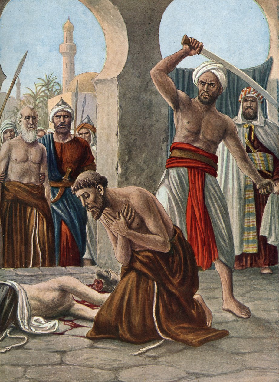 Mučednictví křesťanských misionářů v Indii od Tancredi Scarpelli