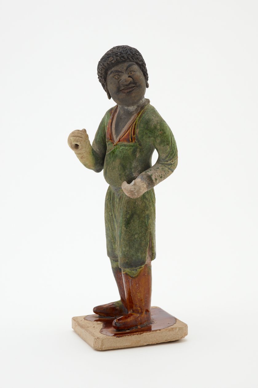 Ženich, cca 700-750 (keramika s olovnatokřemičitými glazurami a malovanými detaily) od Tang Dynasty Chinese School