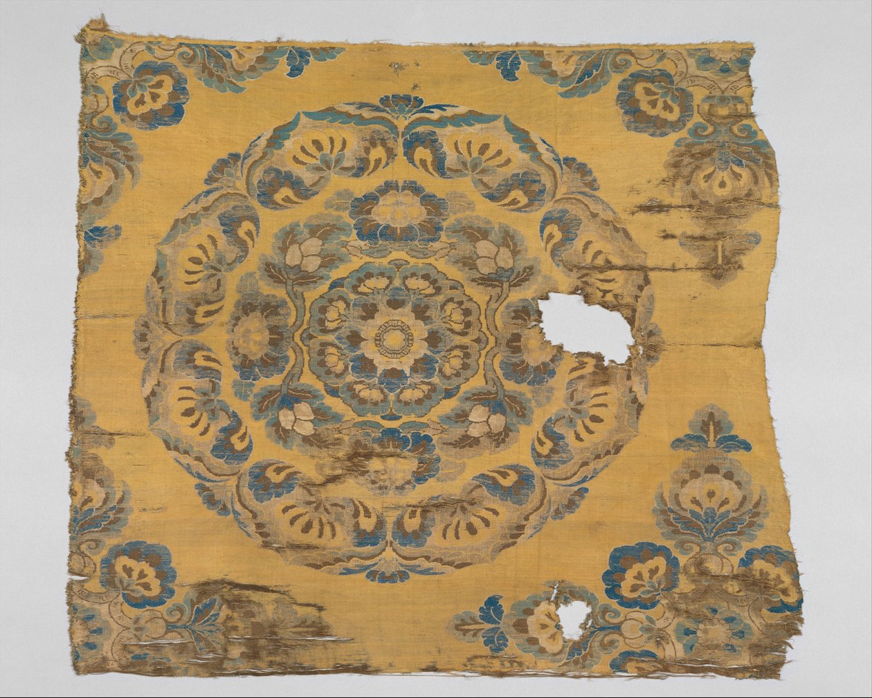 Textil s květinovým medailonem, cca 800 od Tang Dynasty Chinese School
