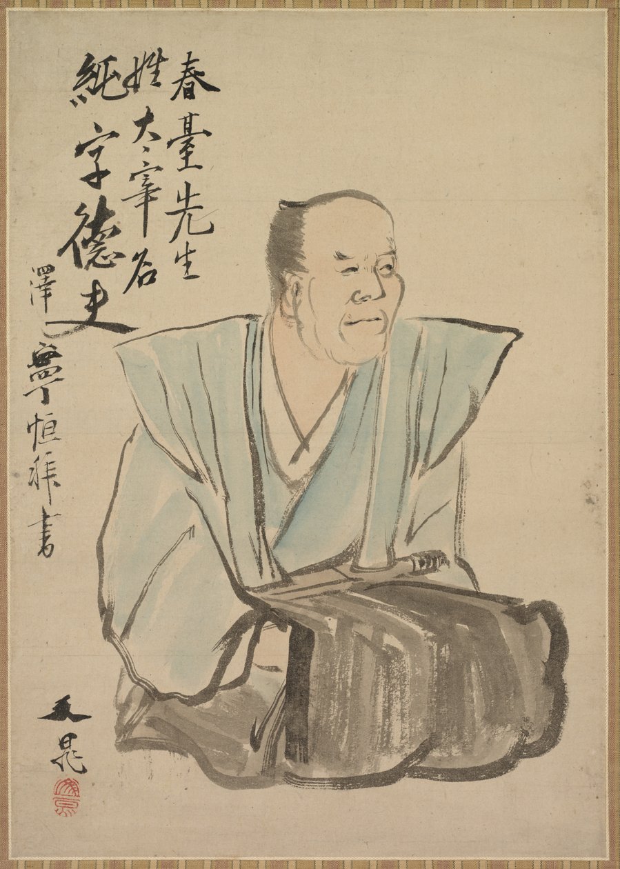 Imaginární portrét Shundai Dazai, pozdní 1700-1800. od Tani Bunch