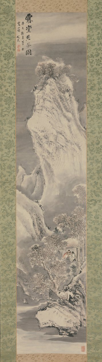 Vaření čaje v zasněžené chatě, 1791. od Tani Buncho