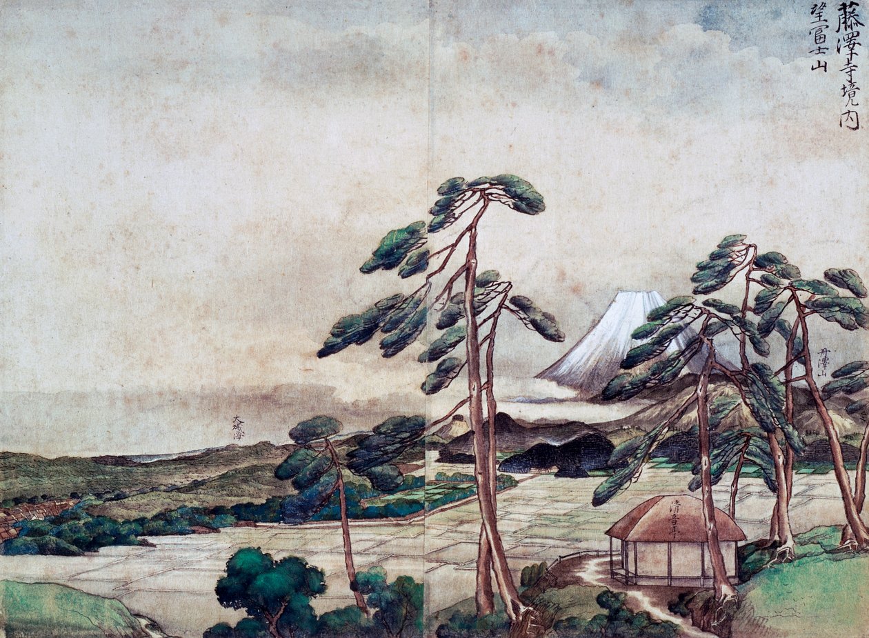Pohled na pobřeží Kanagawa od Tani Buncho