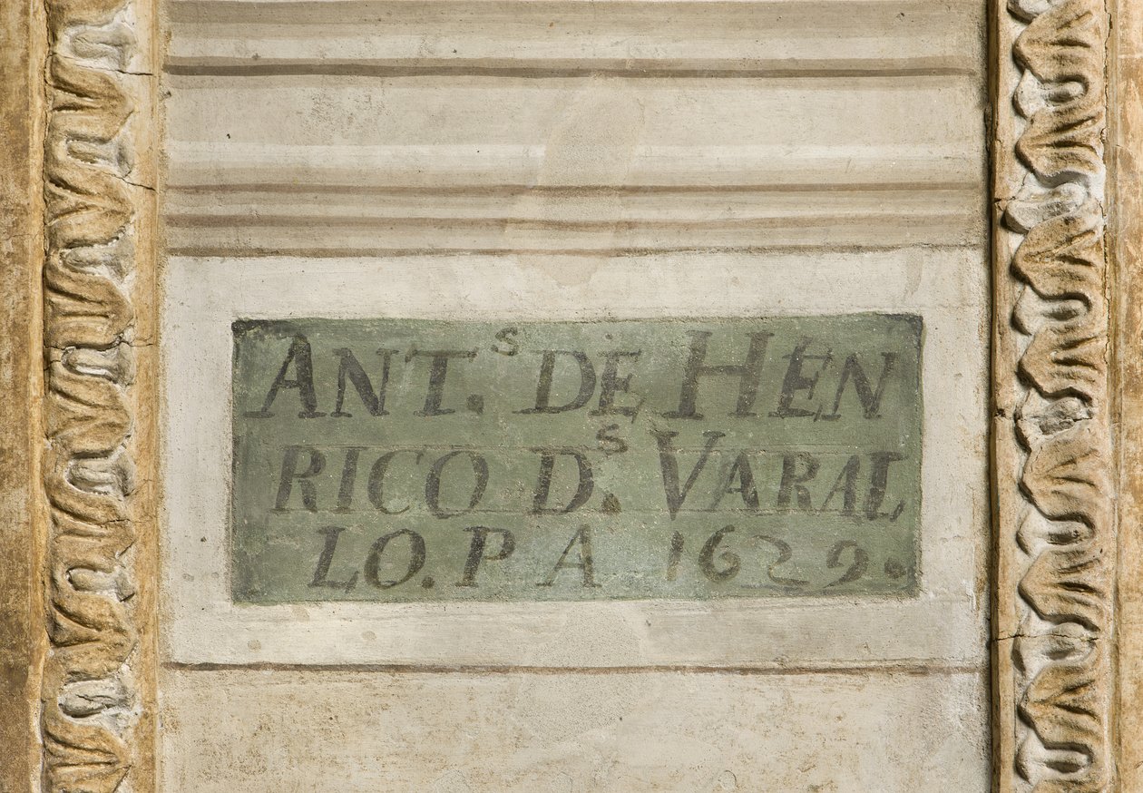 Podpis umělce, kaple anděla strážného od Tanzio da Varallo