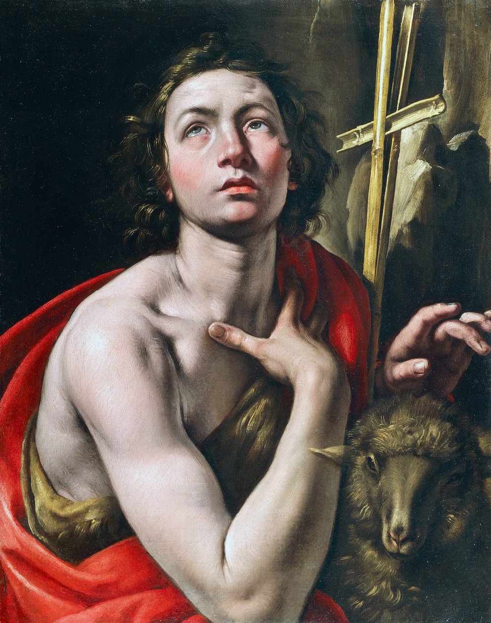Svatý Jan Křtitel, Tanzio da Varallo (narozen 1575-1580, zemřel 1632-1633), olej na plátně od Tanzio da Varallo