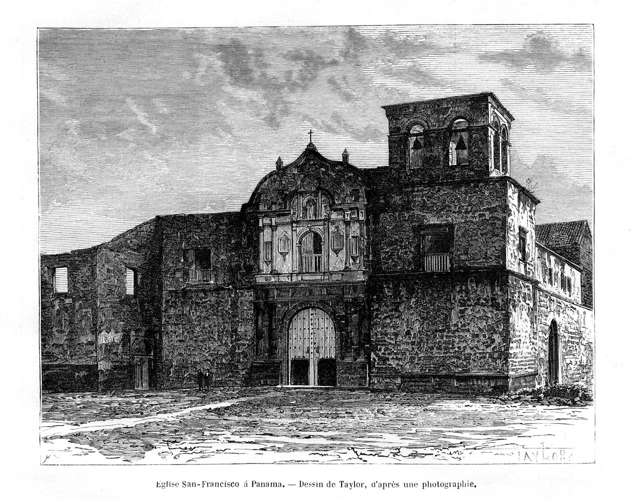 Kostel San Francisco, Panama, Střední Amerika, 19. století od Taylor