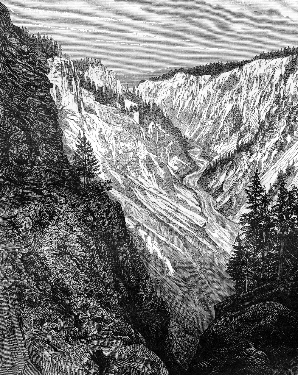 Grand Canyon, Yellowstonský národní park, USA, 19. století. od Taylor