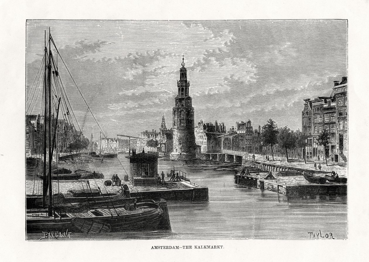 Kalkmarkt, Amsterdam, Holandsko, 1879 od Taylor