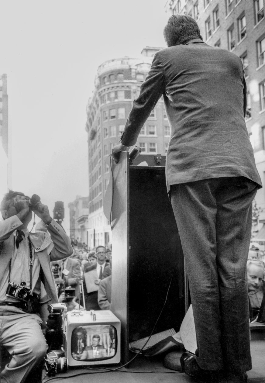 John F. Kennedy při předvolebním projevu v Seattlu, WA od Ted Spiegel