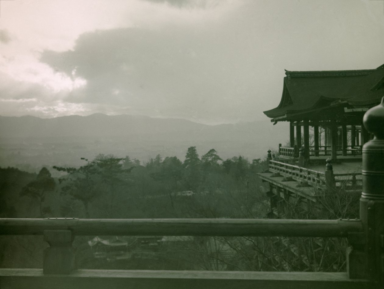 Chrám Kiyomizu-dera v Kjótu, asi 1900-1915 (fotografie) od Teijiro Takagi